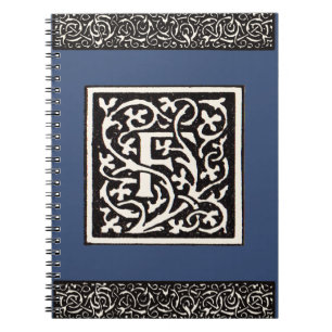 Antieke Monogram F Art Nouveau Letter Notitieboek