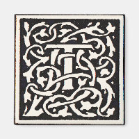 Antieke Monogram T Art Nouveau Letter