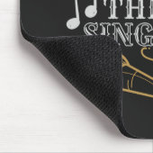 Antieke monogram zanger grappige muziek microfoon muismat (Hoek)