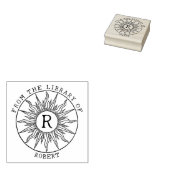 Antieke monogram zon uit de bibliotheek van rubberstempel (Gestempeld)