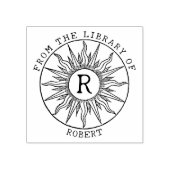 Antieke monogram zon uit de bibliotheek van rubberstempel (Afrduk)
