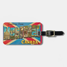 Antieke Montreal Canada Bagagelabel