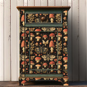 Antieke Mot Botanisch Curiosum Vintage Paddenstoel Tissuepapier