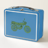 Antieke motorfiets lunchdoos (Voorkant)