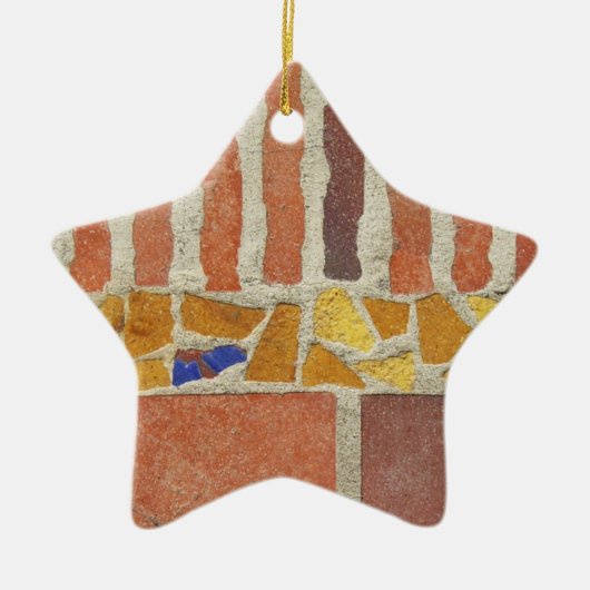 Antieke Mozaïek Keramisch Ornament (Voorkant)