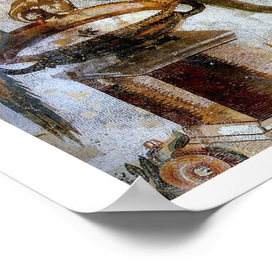 antieke mozaïeken (Pompei) Poster (Hoek)