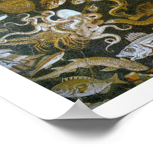 antieke mozaïeken (Pompei) Poster (Hoek)