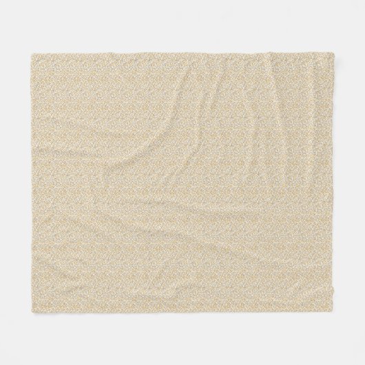 Antieke Mustard Berry & Leaf uit de jaren 40 Fleece Deken (Voorkant (Horizontaal))