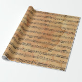 Antieke muziek cadeaupapier (Uitgerold)