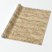 Antieke Muziek Cadeaupapier (Uitgerold)