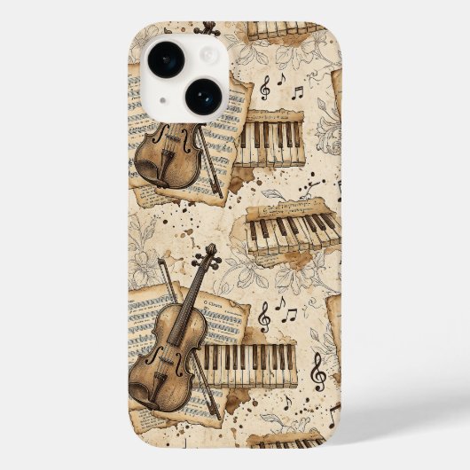 Antieke muziek Case-Mate iPhone case (Achterkant)