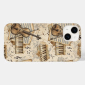 Antieke muziek Case-Mate iPhone case (Achterkant (horizontaal))