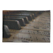 Antieke muziek pianotoetsen kussensloop (Achterkant)