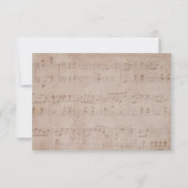 Antieke muziekblad & Kanten Huwelijks-RSVP op Maat RSVP Kaartje (Achterkant)