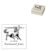 Antieke mythische boek ex libris naam boekplaat rubberstempel (Gestempeld)