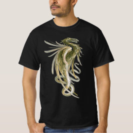 Antieke mythologie, gevleugelde draak met slangest t-shirt