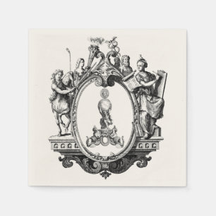 Antieke Mythologie & Renaissance Kunst Gravure Pap Servet