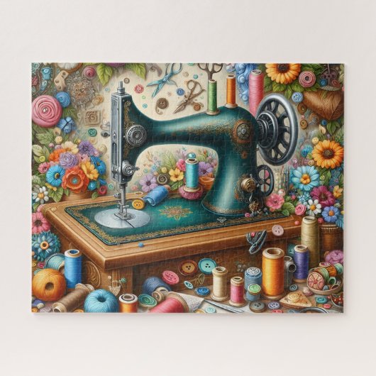 Antieke Naaimachine Legpuzzel (Horizontaal)
