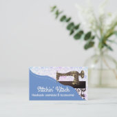  antieke naaimachine naaisters steken visitekaartje (Staand voorkant)