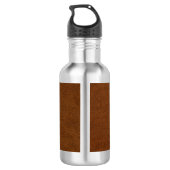 Antieke namaakleer en gouden monogram  waterfles  (Achterkant)