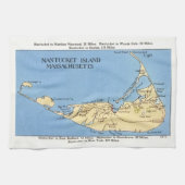 Antieke Nantucket kaart  Theedoek (Horizontaal)