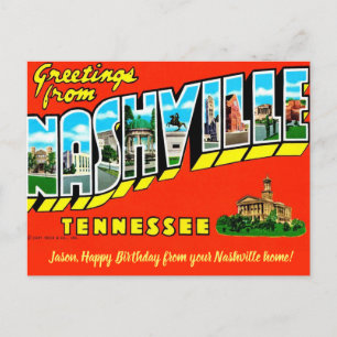Antieke Nashville Gelegenheidspostkaart Briefkaart