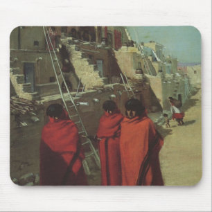 Antieke Native American, Hopi Pueblo van Louis Aki Muismat