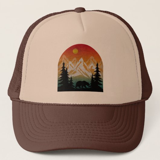 Antieke Natuurbeer Trucker Pet (Voorkant)