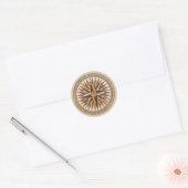Antieke Nautilus Kompas Sticker Envelope Zegel (Envelop)