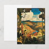 Antieke NC Wyeth-reisposter, In Old Kentucky (Voorkant / Achterkant)
