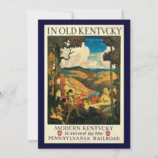 Antieke NC Wyeth-reisposter, In Old Kentucky (Voorkant)