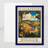 Antieke NC Wyeth-reisposter, In Old Kentucky (Voorkant / Achterkant)