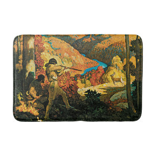 Antieke NC Wyeth-reisposter, In Old Kentucky Badmat