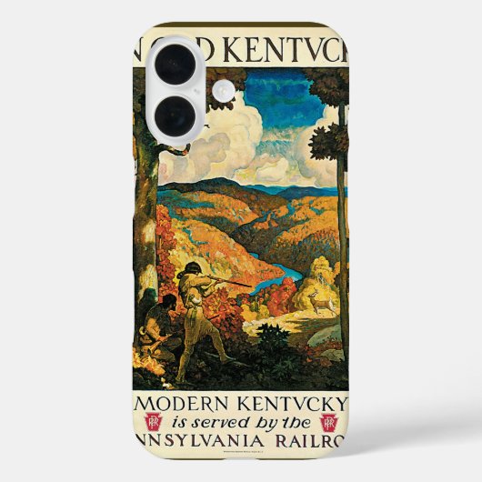Antieke NC Wyeth-reisposter, In Old Kentucky Case-Mate iPhone Case (Achterkant)