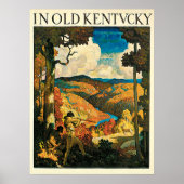 Antieke NC Wyeth-reisposter, In Old Kentucky Poster (Voorkant)