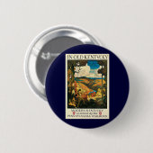 Antieke NC Wyeth-reisposter, In Old Kentucky Ronde Button 5,7 Cm (Voorkant /achterkant)