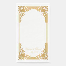Antieke nep gouden bruiloft Elegant Schrijfschrift