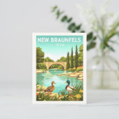 Antieke New Braunfels Texas Briefkaart (Staand voorkant)