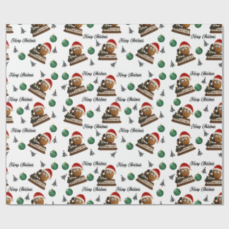 Antieke noot met retro telefoon kerstpatroon cadeaupapier