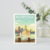 Antieke Norfolk Virginia Briefkaart (Staand voorkant)