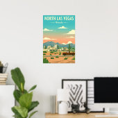 Antieke North Las Vegas Poster (Thuiskantoor)