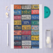 Antieke nummerplaat tissuepapier (Craft)