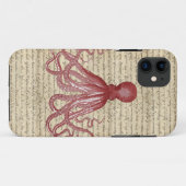 Antieke octopus Case-Mate iPhone case (Achterkant (horizontaal))