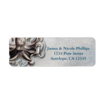 Antieke Octopus Strand Zeeszout Elegante Labels