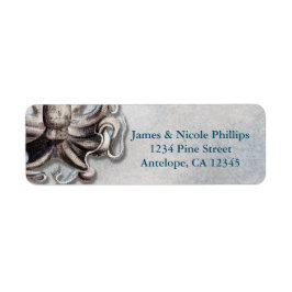 Antieke Octopus Strand Zeeszout Elegante Labels