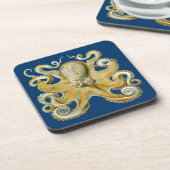 Antieke Octopus van Haeckel Bier Onderzetter (Linkerzijde)