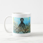 Antieke OctopusCollage Koffiemok (Links)