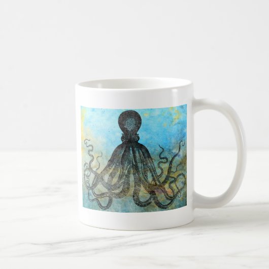 Antieke OctopusCollage Koffiemok (Rechts)