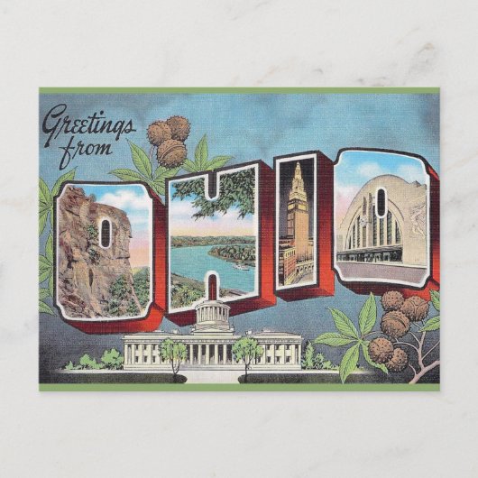 Antieke Ohio Briefkaart (Voorkant)
