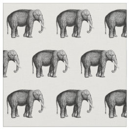 Antieke Olifant Tekening Stof